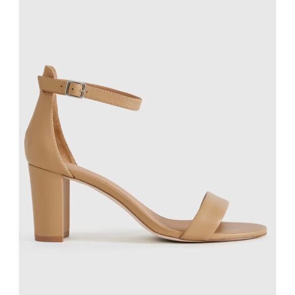 Quince Luxury Italian Leather 65mm Block Heel Sz 7 - Picture 3 of 4